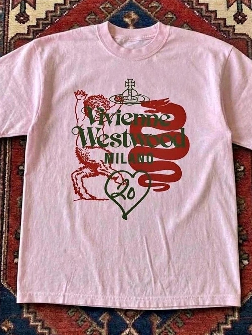Vivienne Westwood Graphic Short Sleeve Tee in Pink